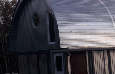 Крыша модульного дома из ферм для ангара малыш